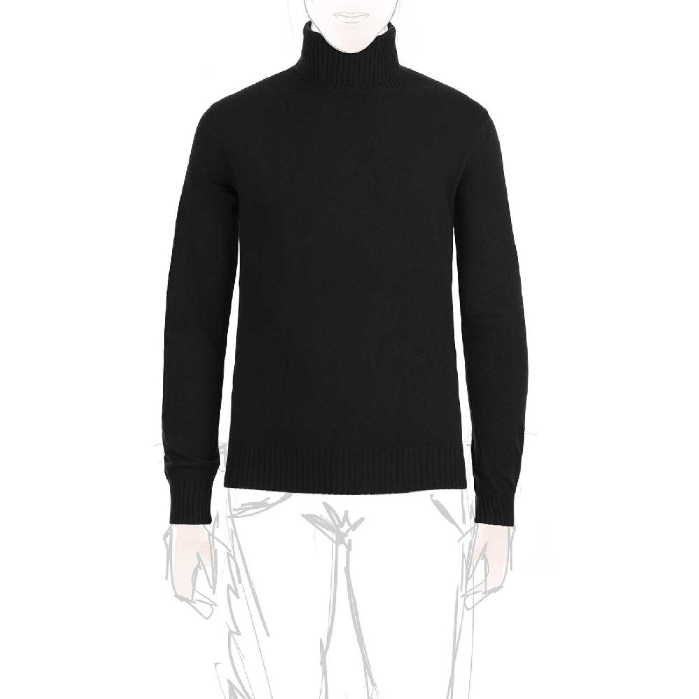 Rubinacci Collo alto cashmere nero