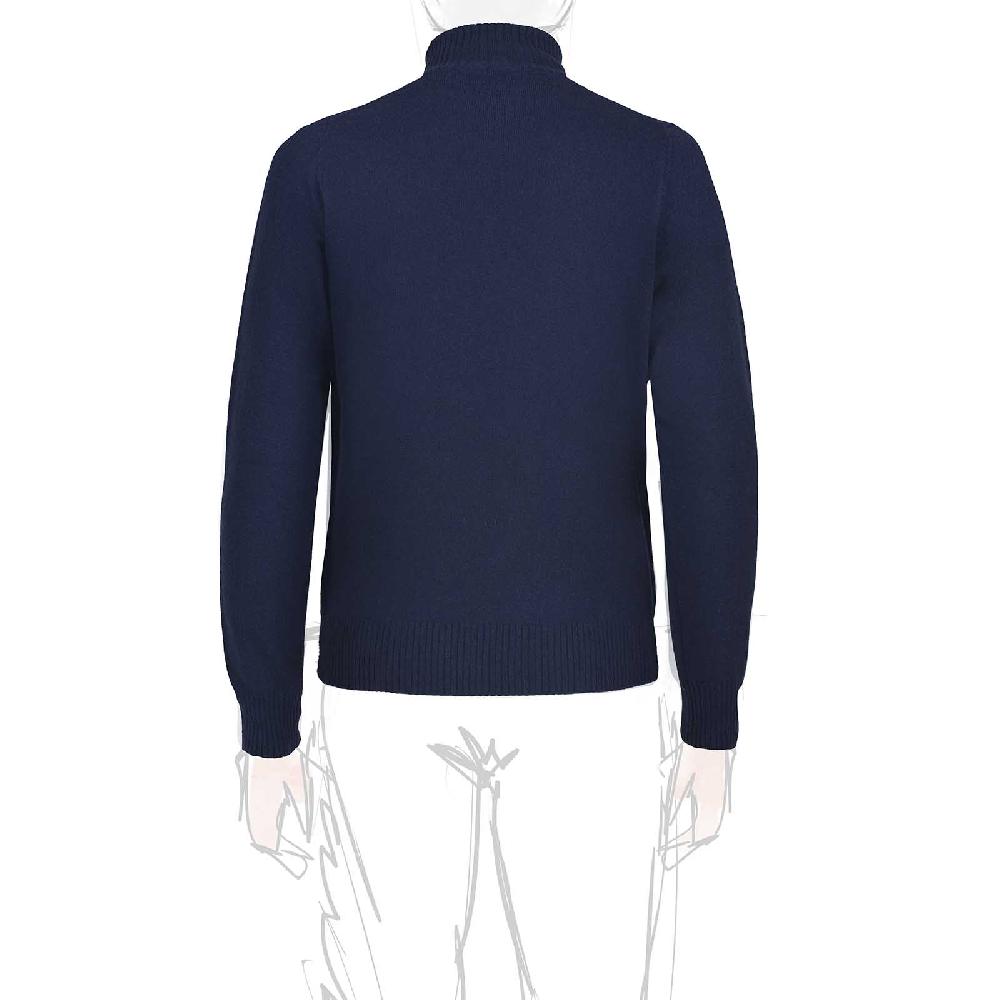 Rubinacci Collo Alto In Cashmere Blu
