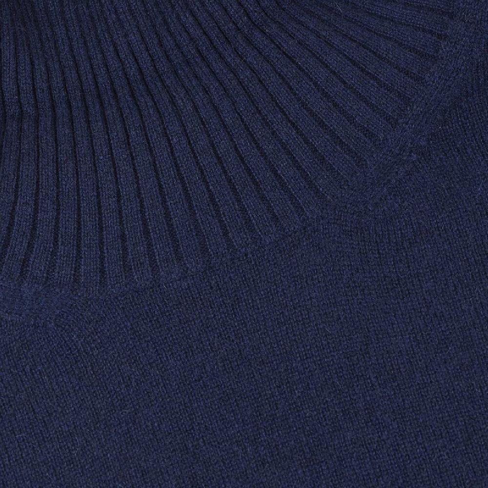 Rubinacci Collo Alto In Cashmere Blu