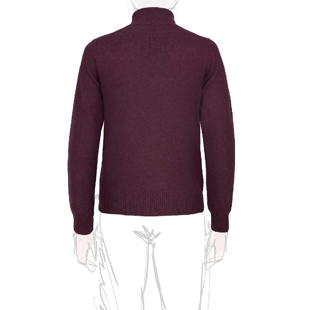 Rubinacci Collo Alto In Cashmere Bordeaux