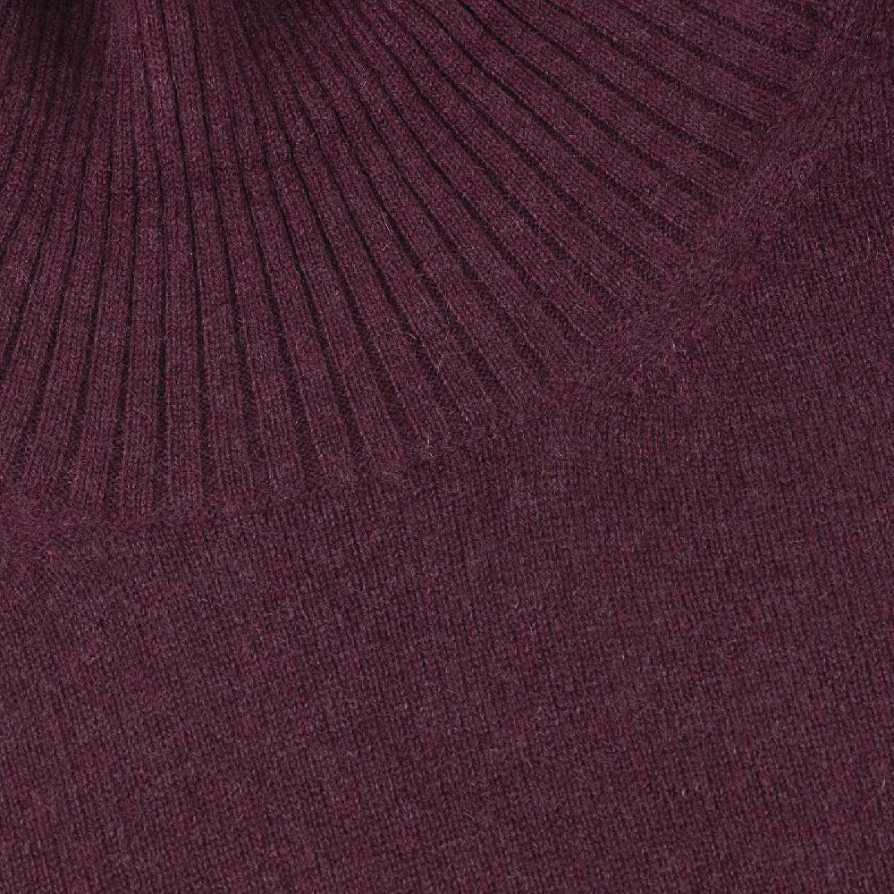 Rubinacci Collo Alto In Cashmere Bordeaux