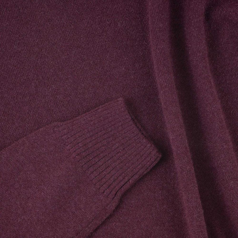Rubinacci Collo Alto In Cashmere Bordeaux