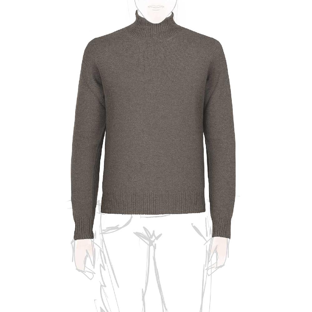 Rubinacci Collo alto in cashmere fango