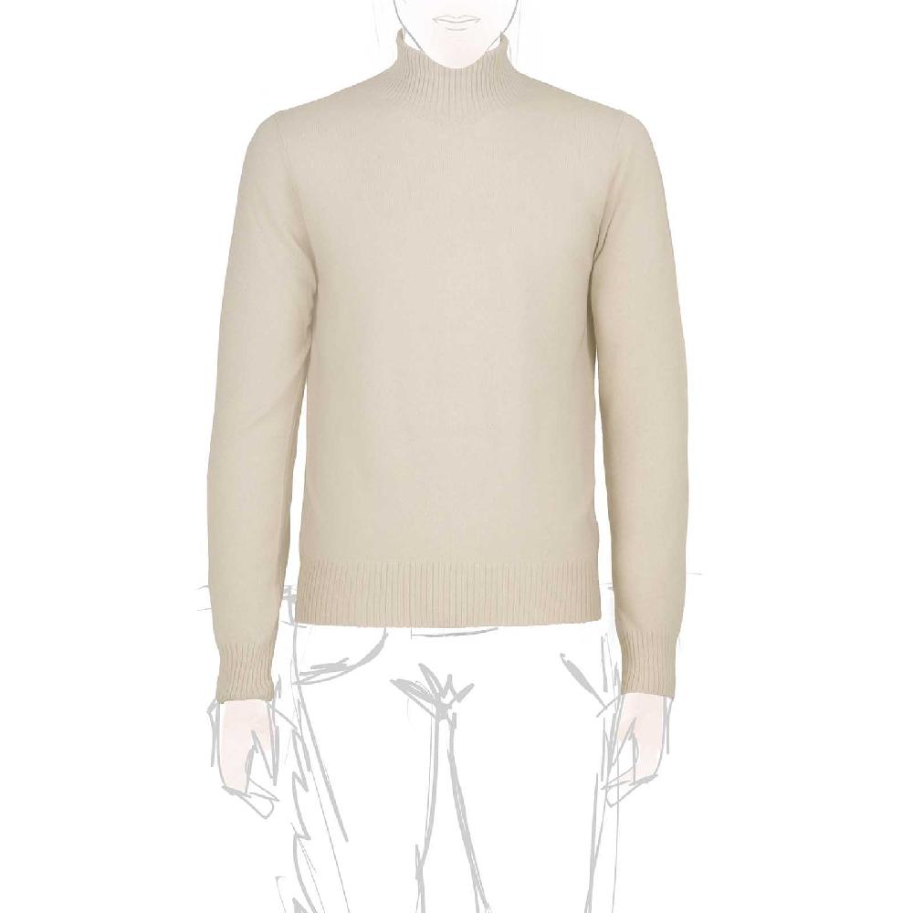 Rubinacci Collo alto in cashmere panna
