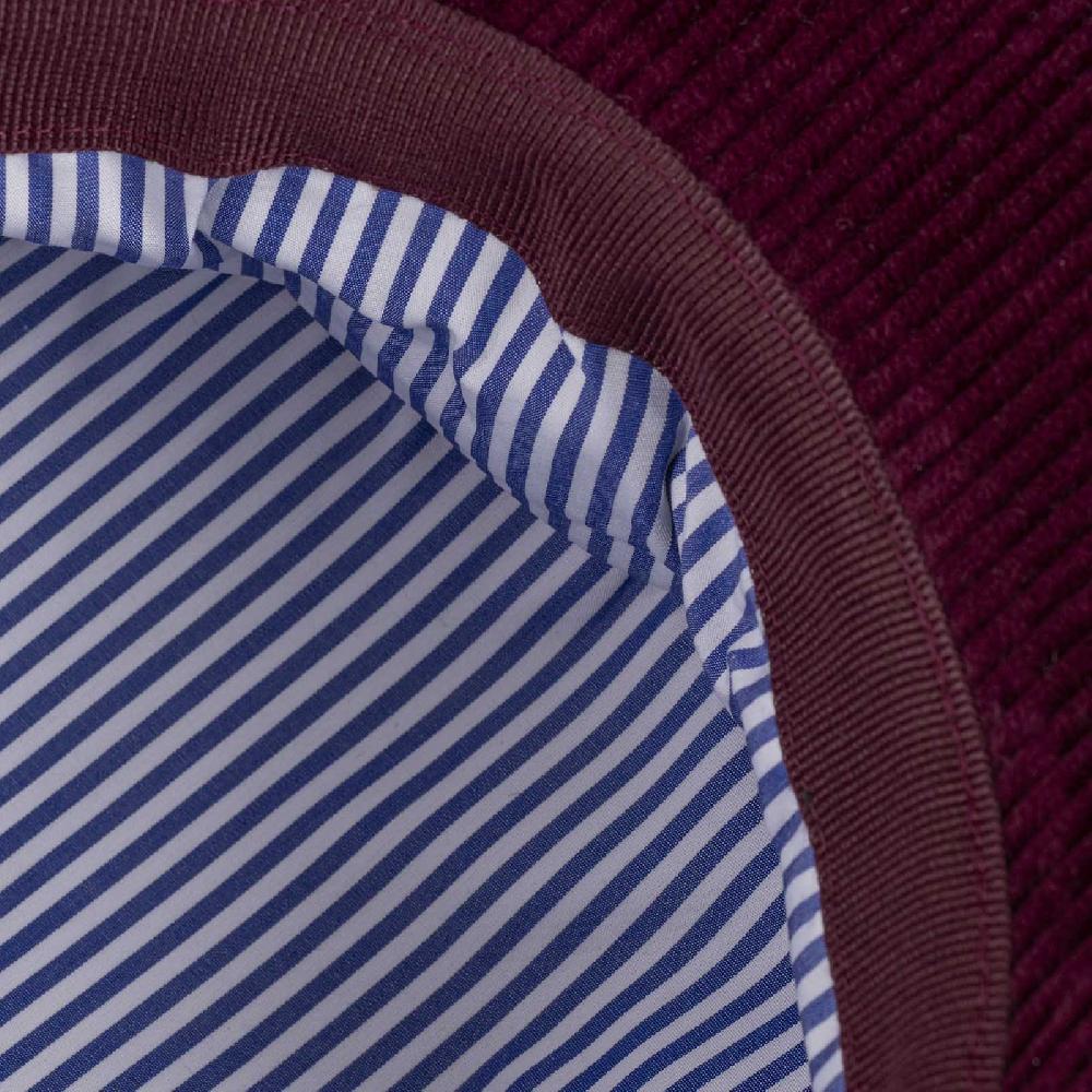 Rubinacci Coppola In Velluto A Coste Rubino