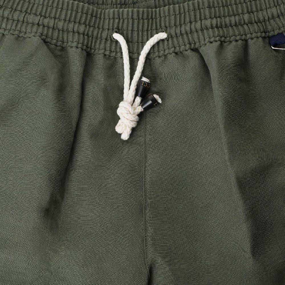 Rubinacci Costume Da Bagno Verde In Lino E Cotone