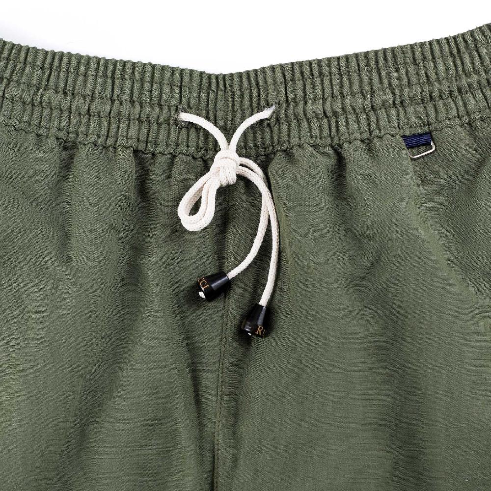 Rubinacci Costume Da Bagno Verde In Lino E Cotone
