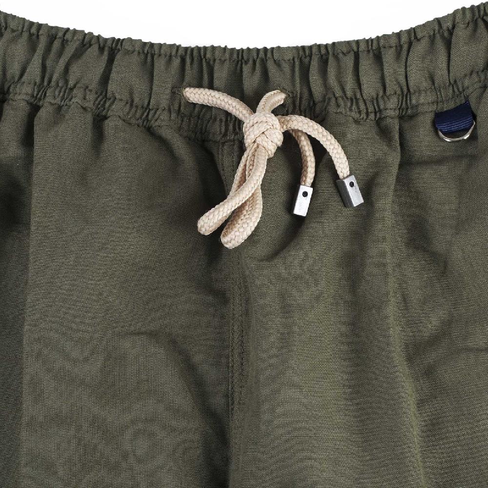 Rubinacci Costume Da Bagno Verde In Lino E Cotone