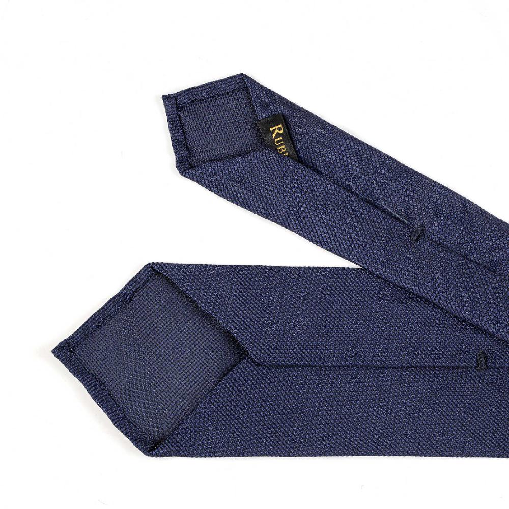 Rubinacci Cravatta In Garza Di Seta Blu