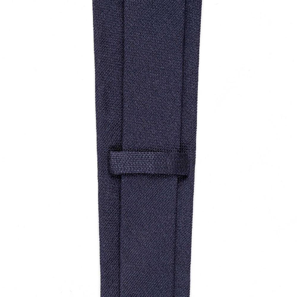 Rubinacci Cravatta In Garza Di Seta Blu Navy