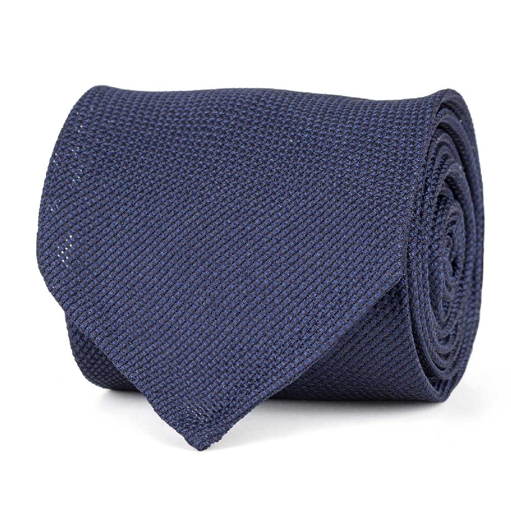 Rubinacci Cravatta in garza di seta blu