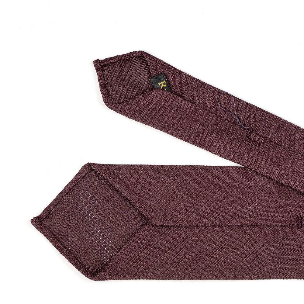 Rubinacci Cravatta In Garza Di Seta Bordeaux