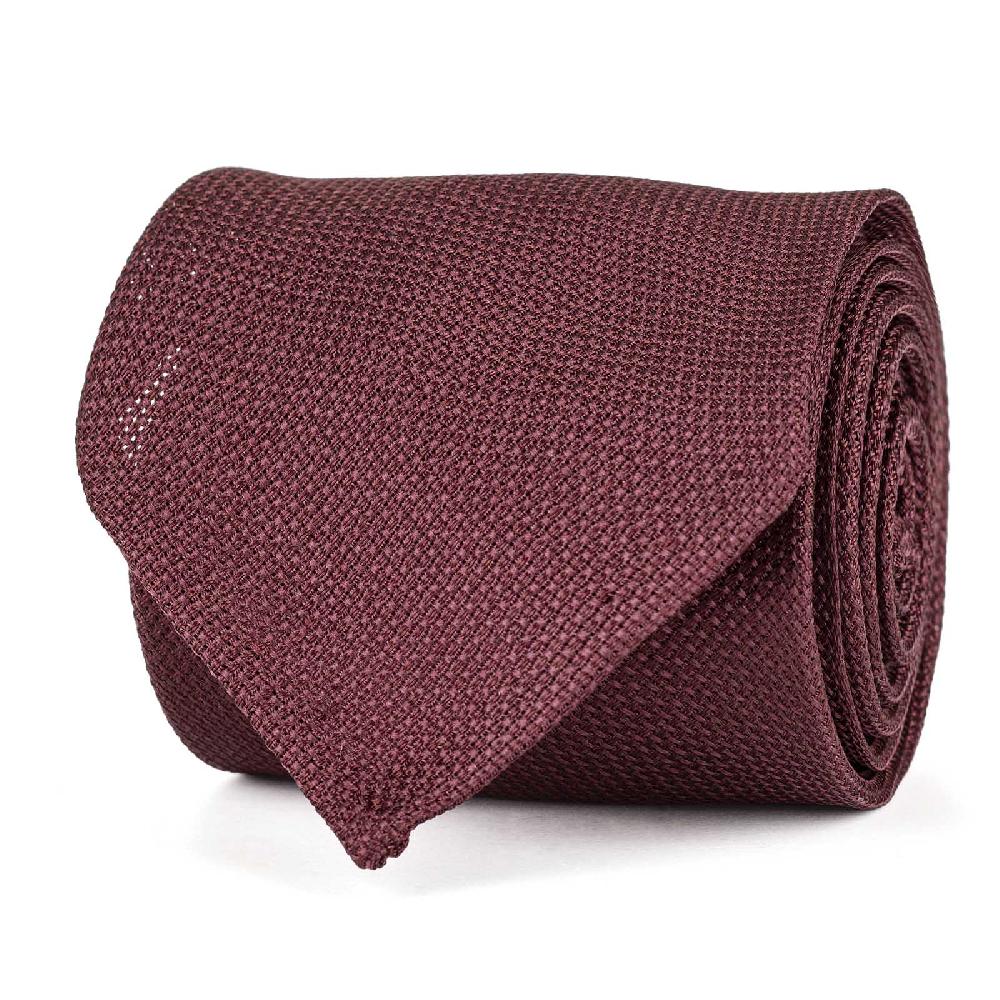 Rubinacci Cravatta in garza di seta bordeaux