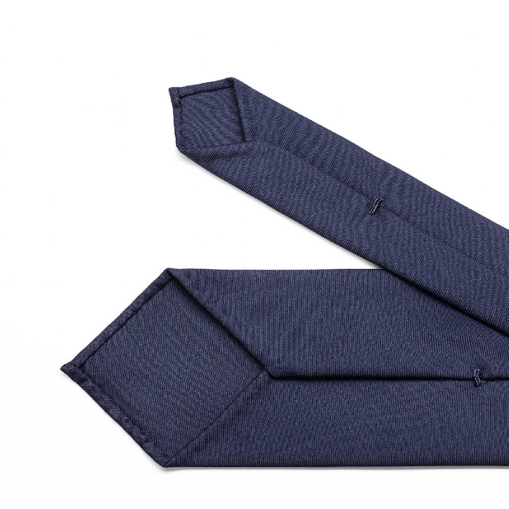 Rubinacci Cravatta In Lana Tasmania Blu