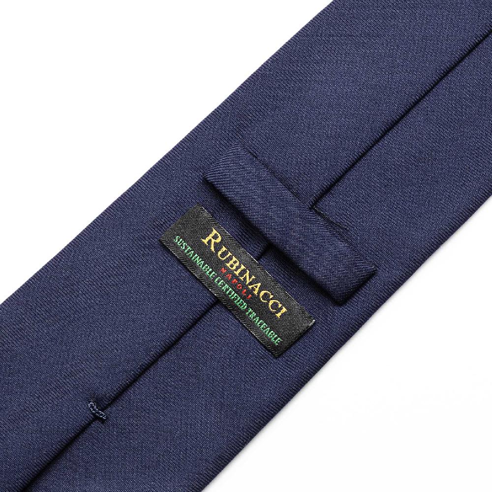 Rubinacci Cravatta In Lana Tasmania Blu