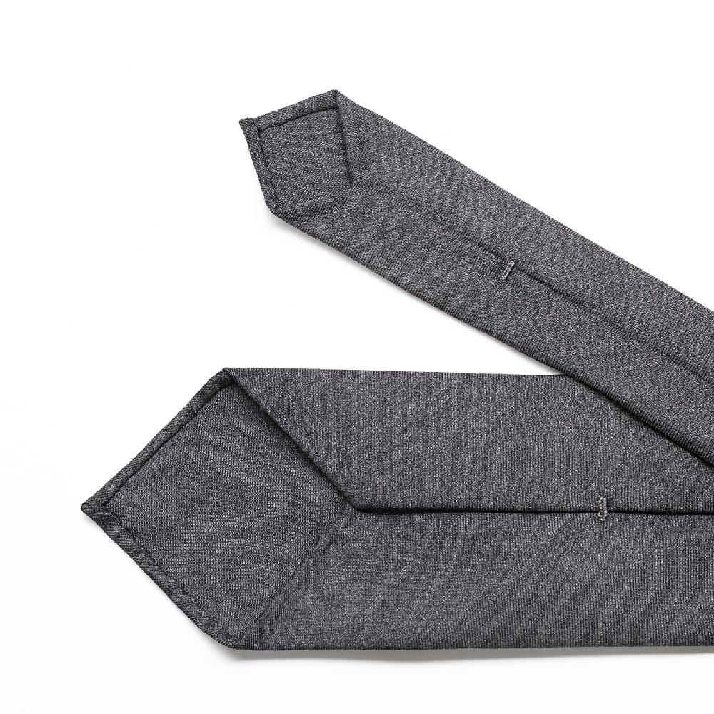 Rubinacci Cravatta In Lana Tasmania Grigia