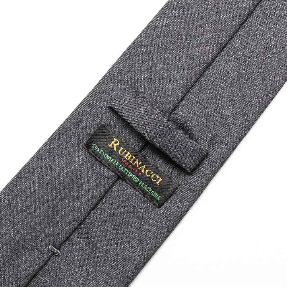 Rubinacci Cravatta In Lana Tasmania Grigia