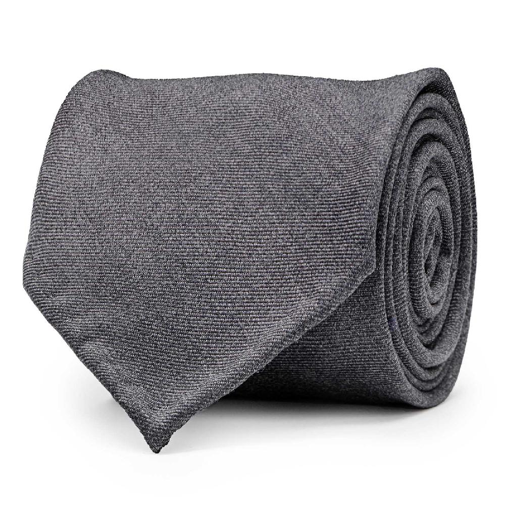 Rubinacci Cravatta in lana tasmania grigia