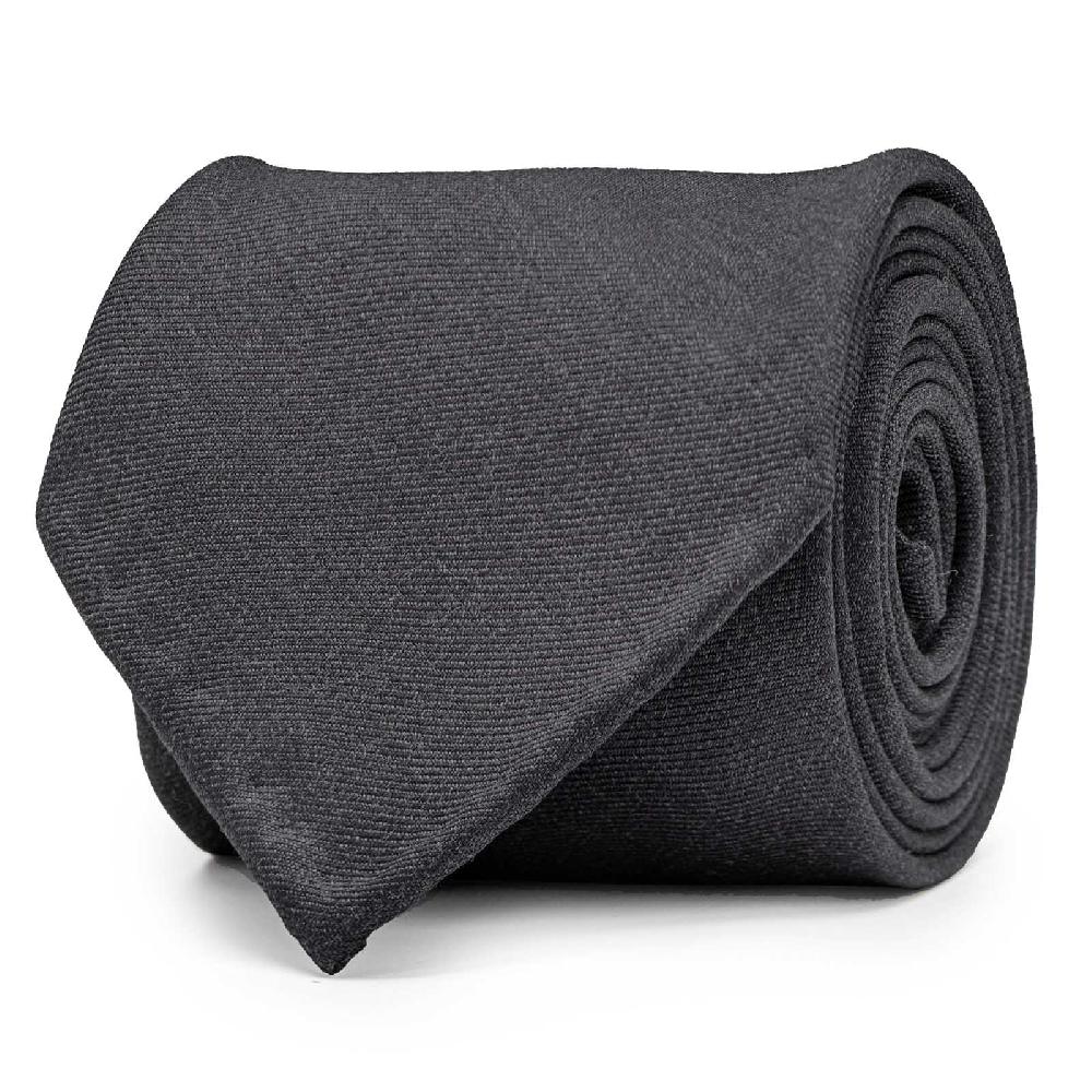 Rubinacci Cravatta in lana tasmania grigio scuro