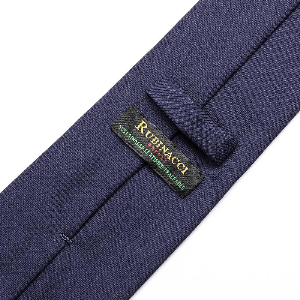 Rubinacci Cravatta In Lana Tasmania Royal Blu