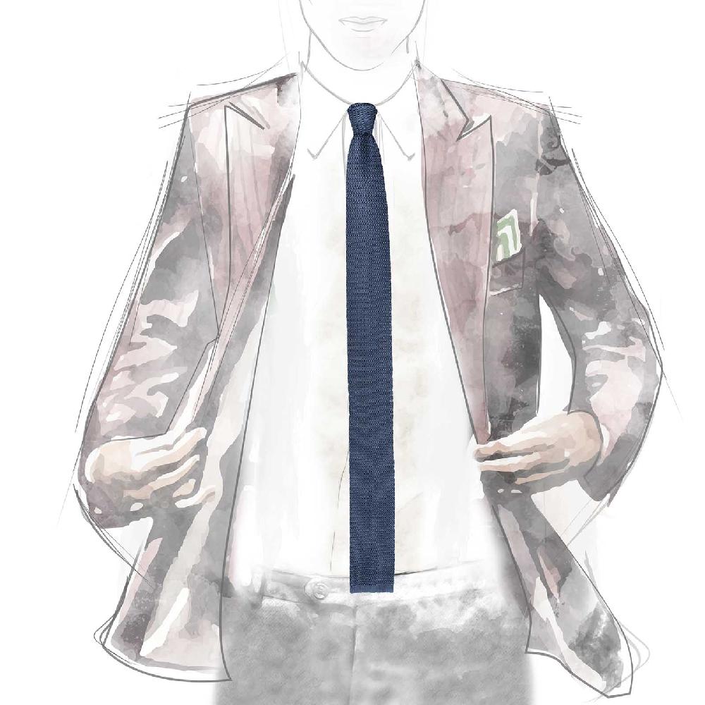 Rubinacci Cravatta In Maglia Blu