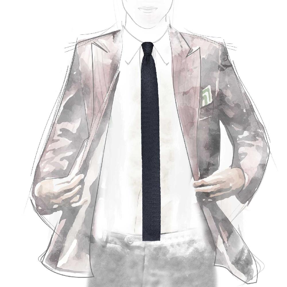 Rubinacci Cravatta In Maglia Blu