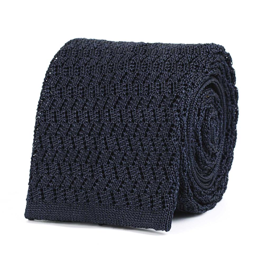 Rubinacci Cravatta in maglia blu