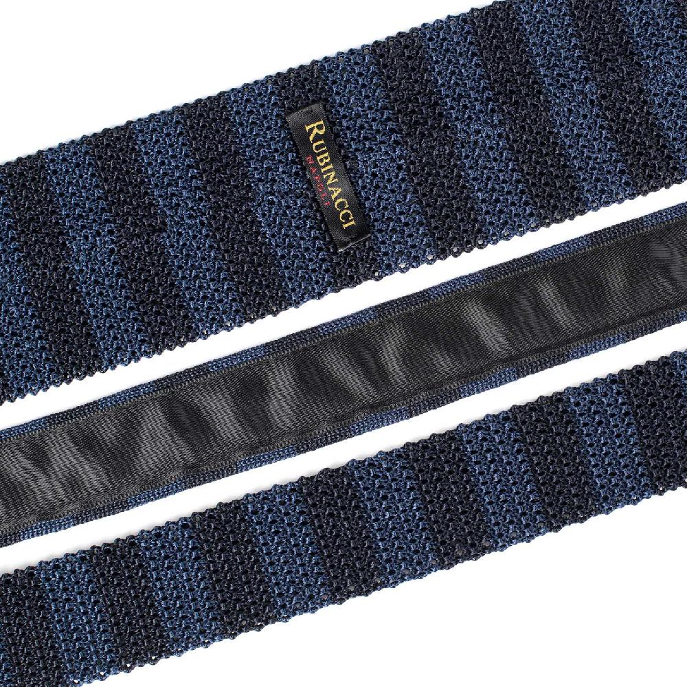 Rubinacci Cravatta In Maglia Blu E Marine