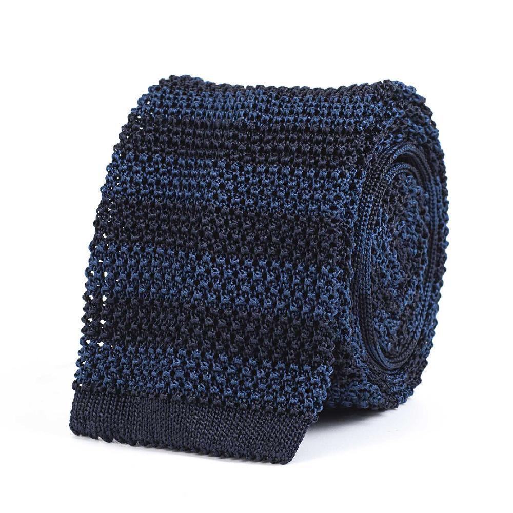 Rubinacci Cravatta in maglia blu e marine