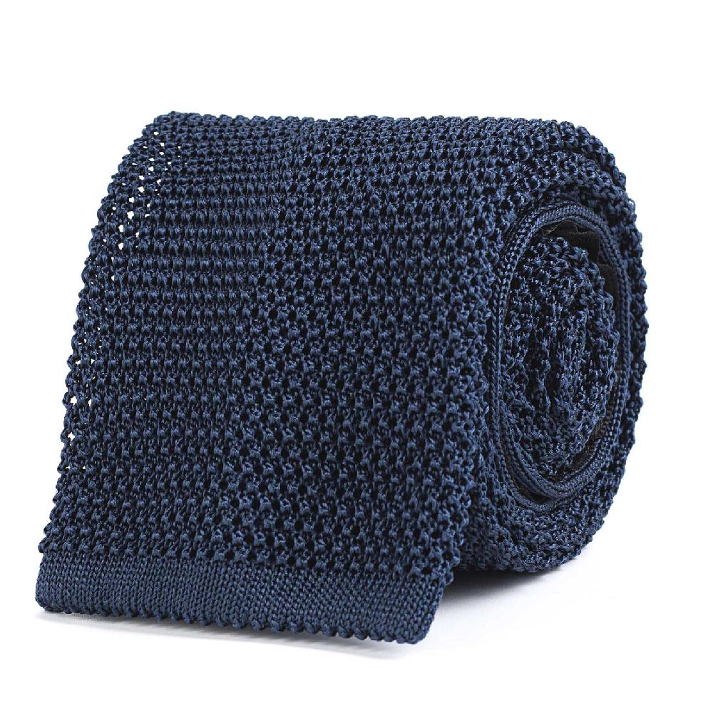 Rubinacci Cravatta in maglia blu