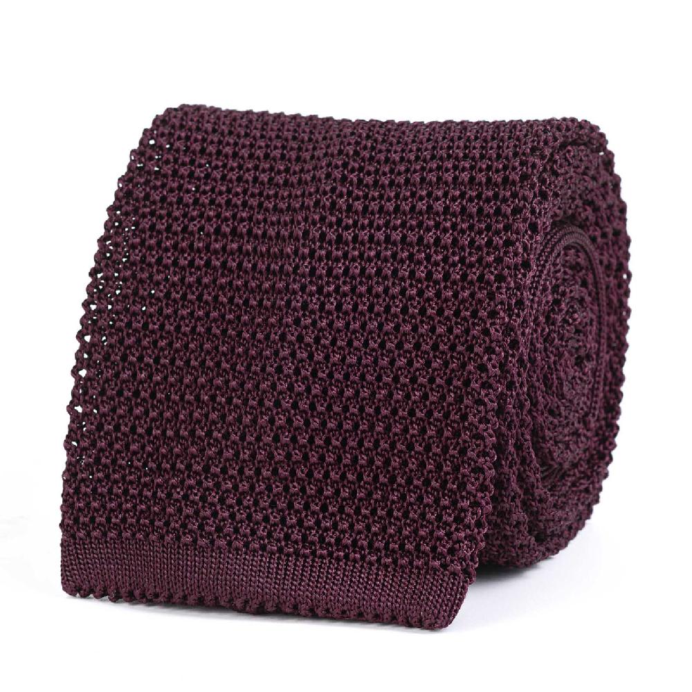 Rubinacci Cravatta in maglia bordeaux