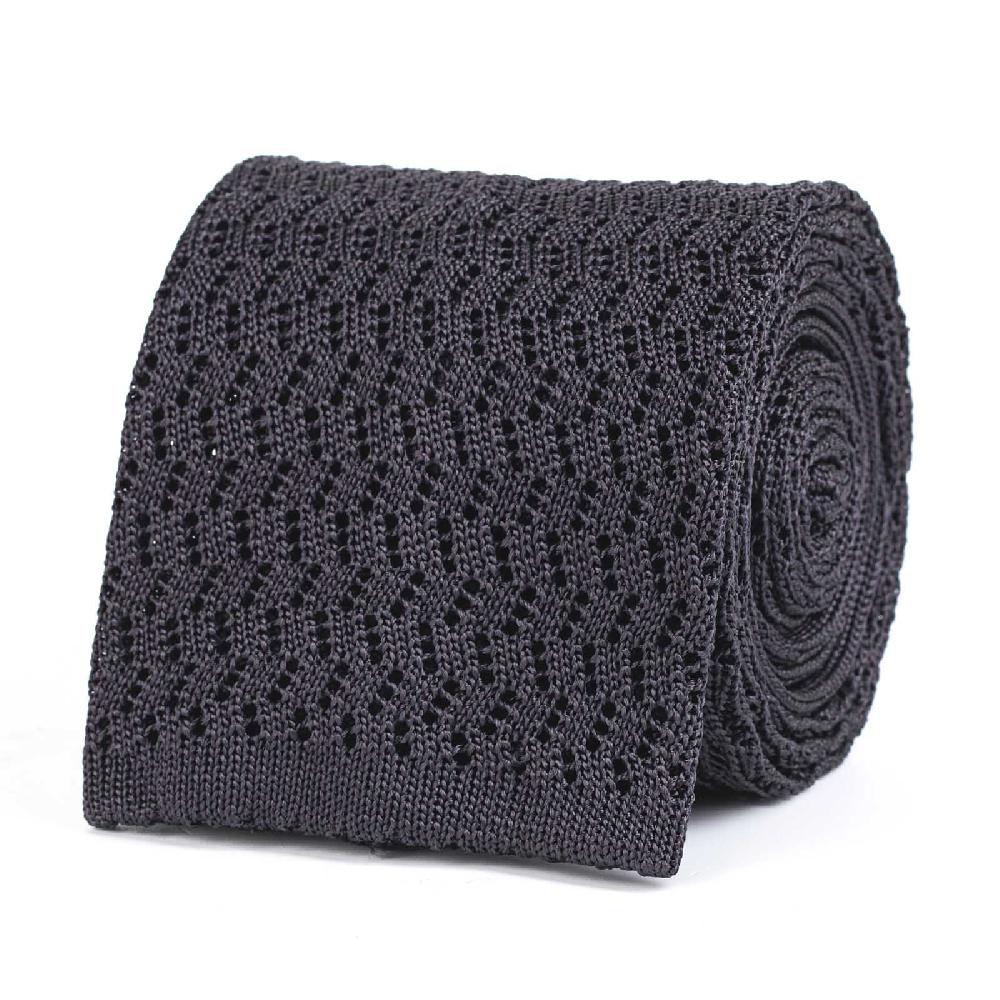 Rubinacci Cravatta in maglia fumo