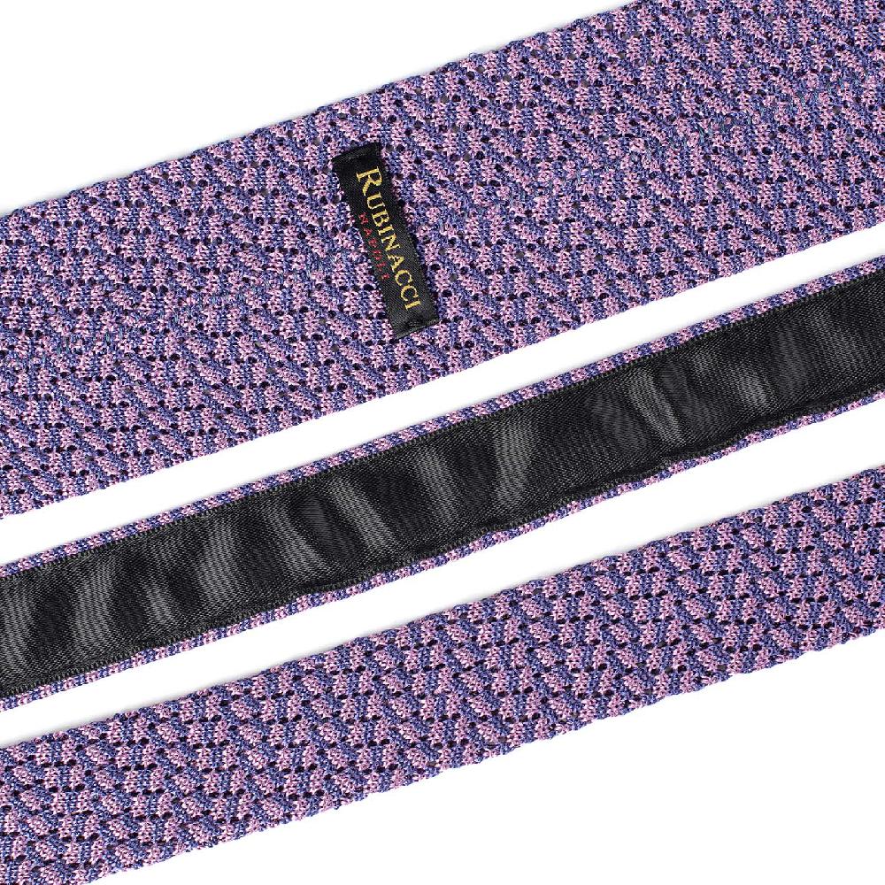 Rubinacci Cravatta In Maglia Glicine E Lavanda