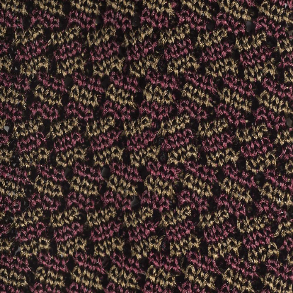 Rubinacci Cravatta In Maglia Granata E Foglia