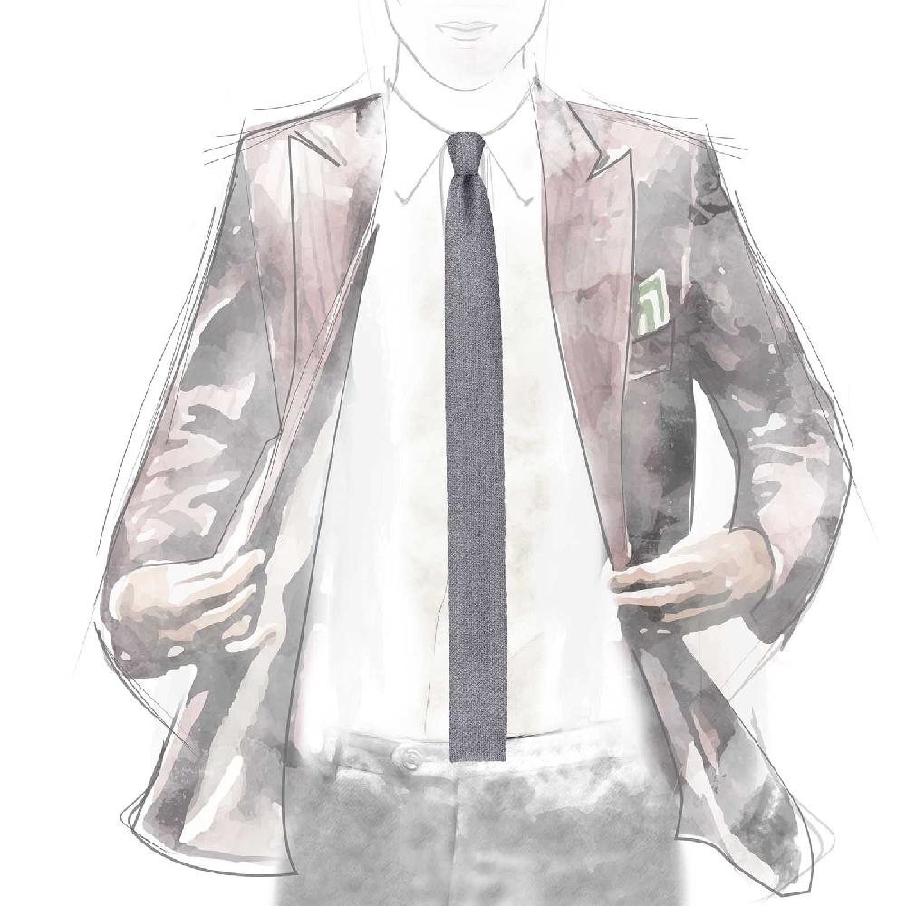 Rubinacci Cravatta In Maglia Grigio