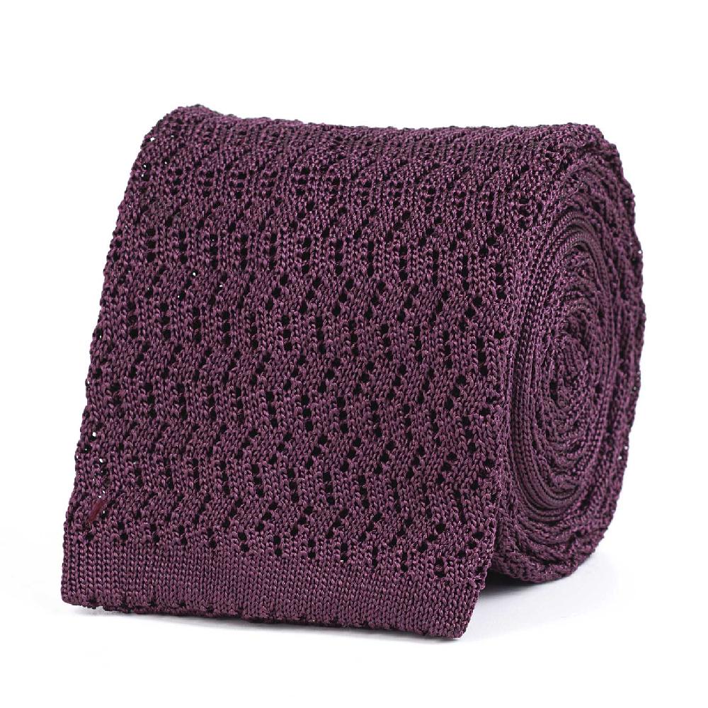 Rubinacci Cravatta in maglia malvarosa