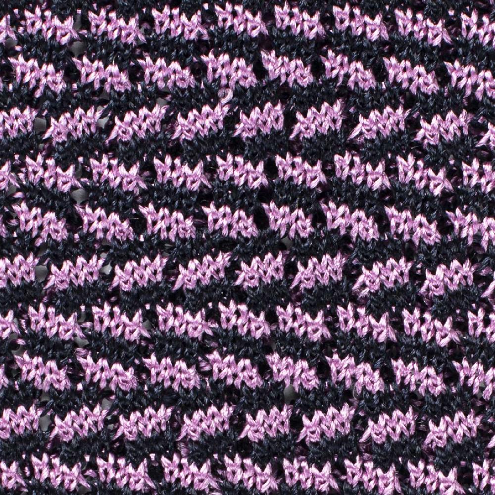 Rubinacci Cravatta In Maglia Marine E Glicine