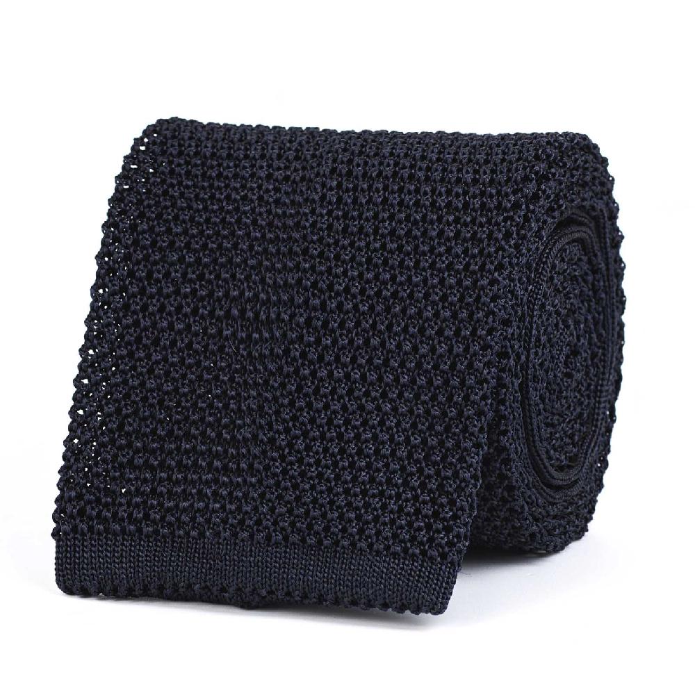Rubinacci Cravatta in maglia navy blu
