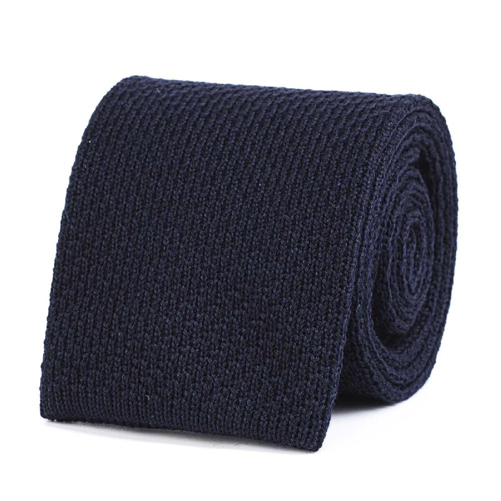 Rubinacci Cravatta in maglia navy blu