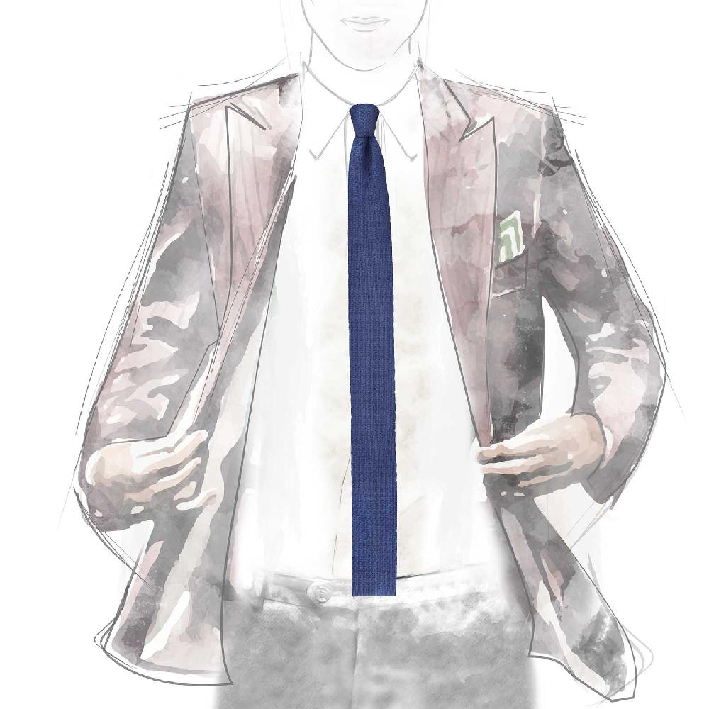 Rubinacci Cravatta In Maglia Oceano