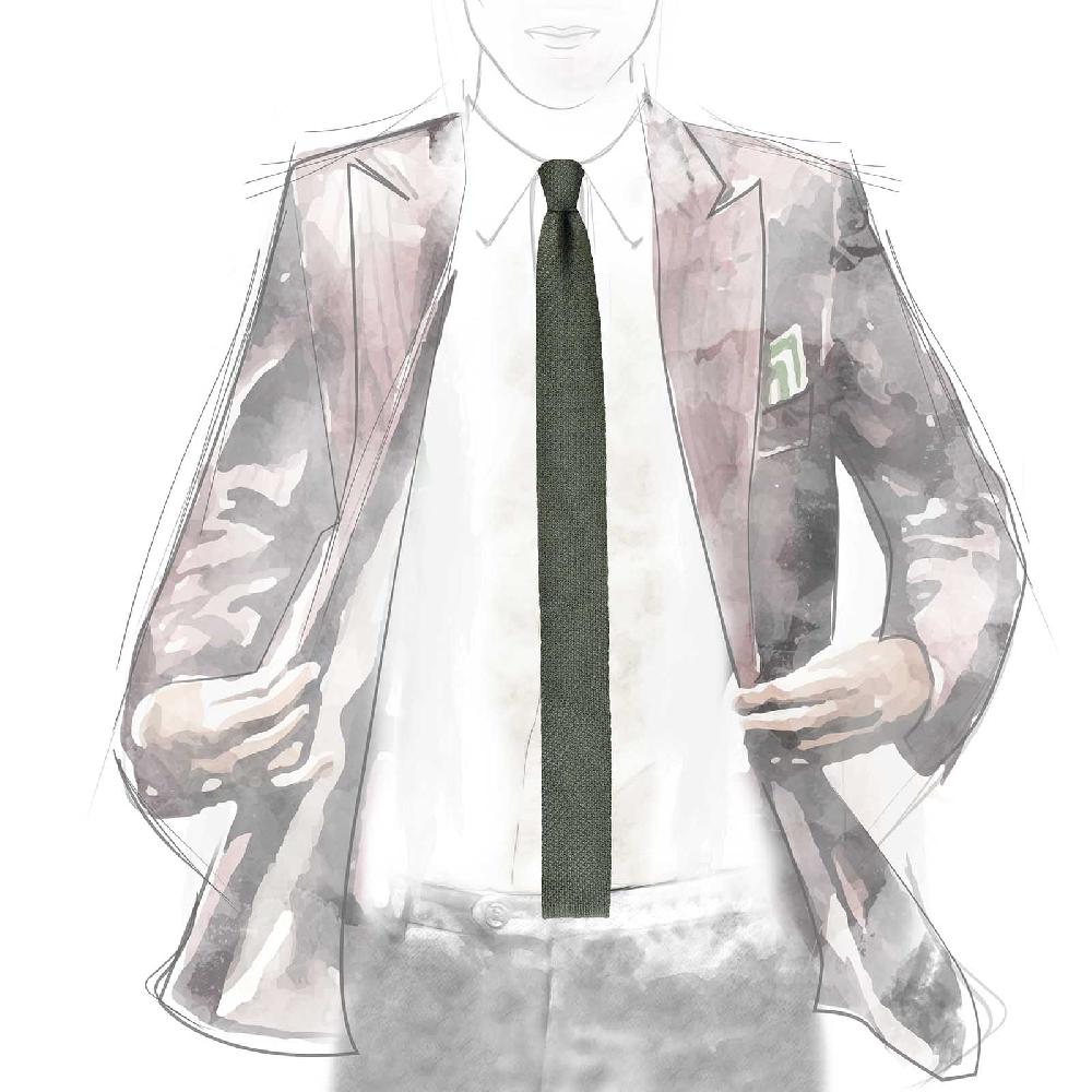 Rubinacci Cravatta In Maglia Verde