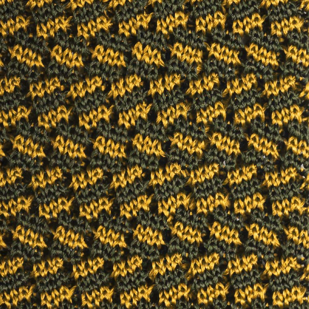 Rubinacci Cravatta In Maglia Verde Oro