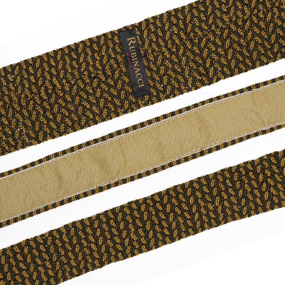 Rubinacci Cravatta In Maglia Verde Oro