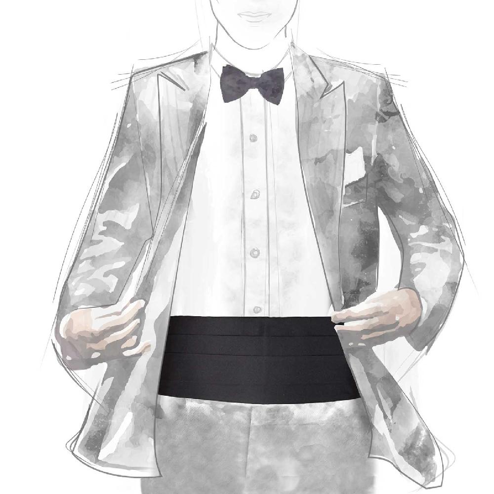 Rubinacci Fascia smoking grosgrain nero