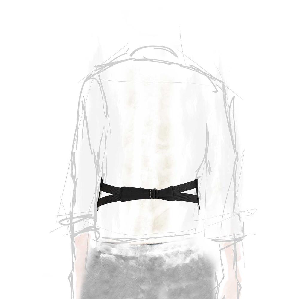 Rubinacci Fascia Smoking In Raso Di Seta Nero