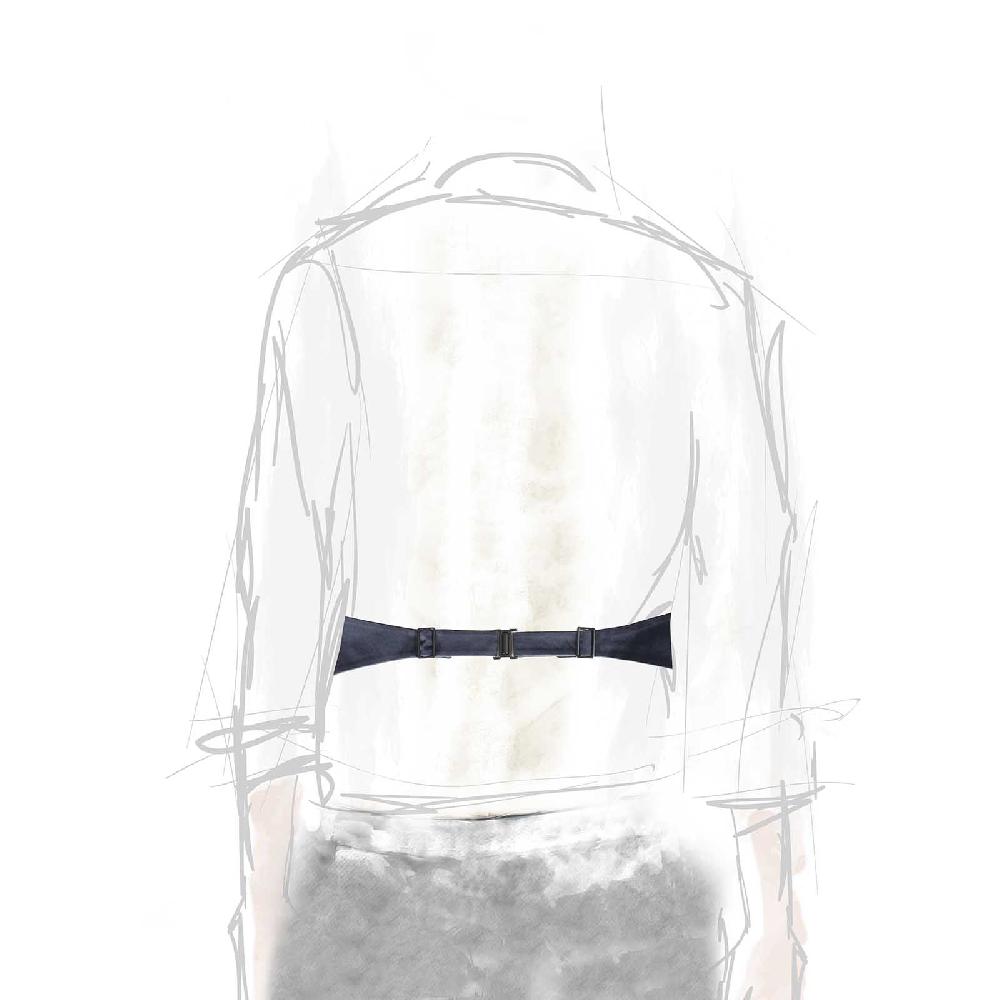 Rubinacci Fascia Smoking Raso Blu