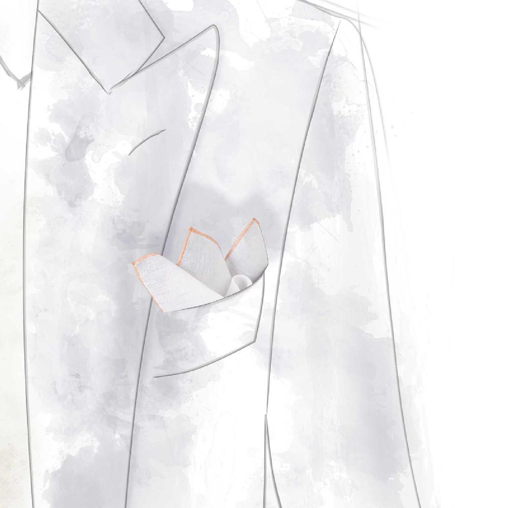 Rubinacci Fazzoletto Da Taschino Arancio