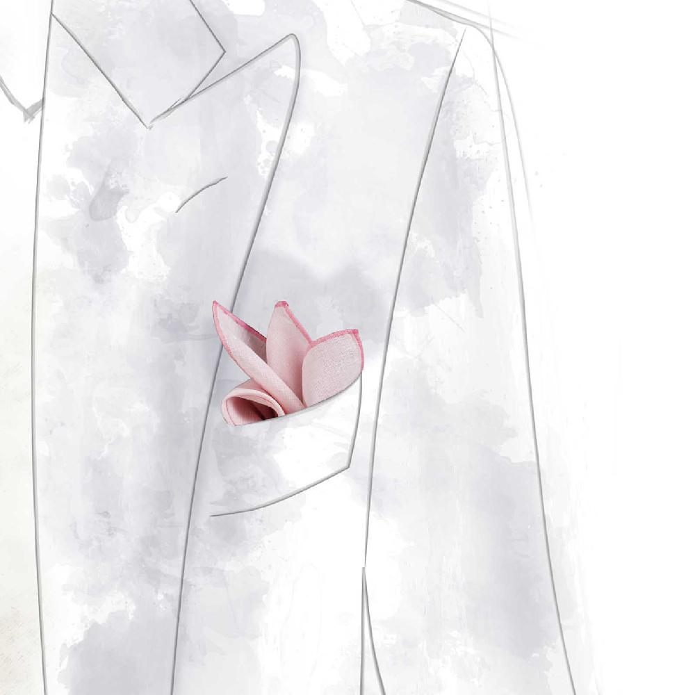 Rubinacci Fazzoletto Da Taschino Rosa