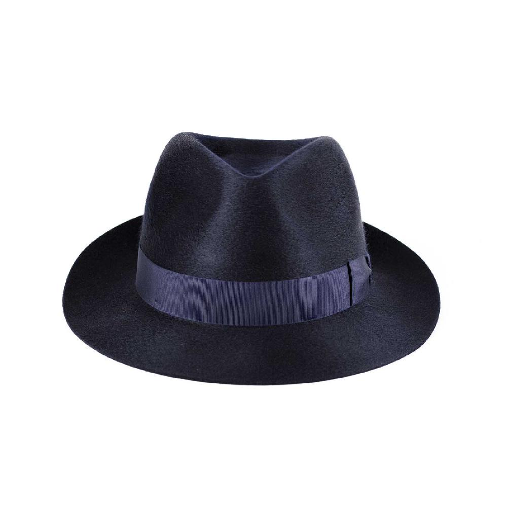 Rubinacci Fedora In Cashmere Blu