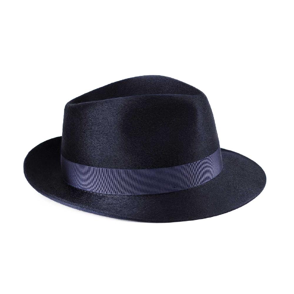 Rubinacci Fedora In Cashmere Blu
